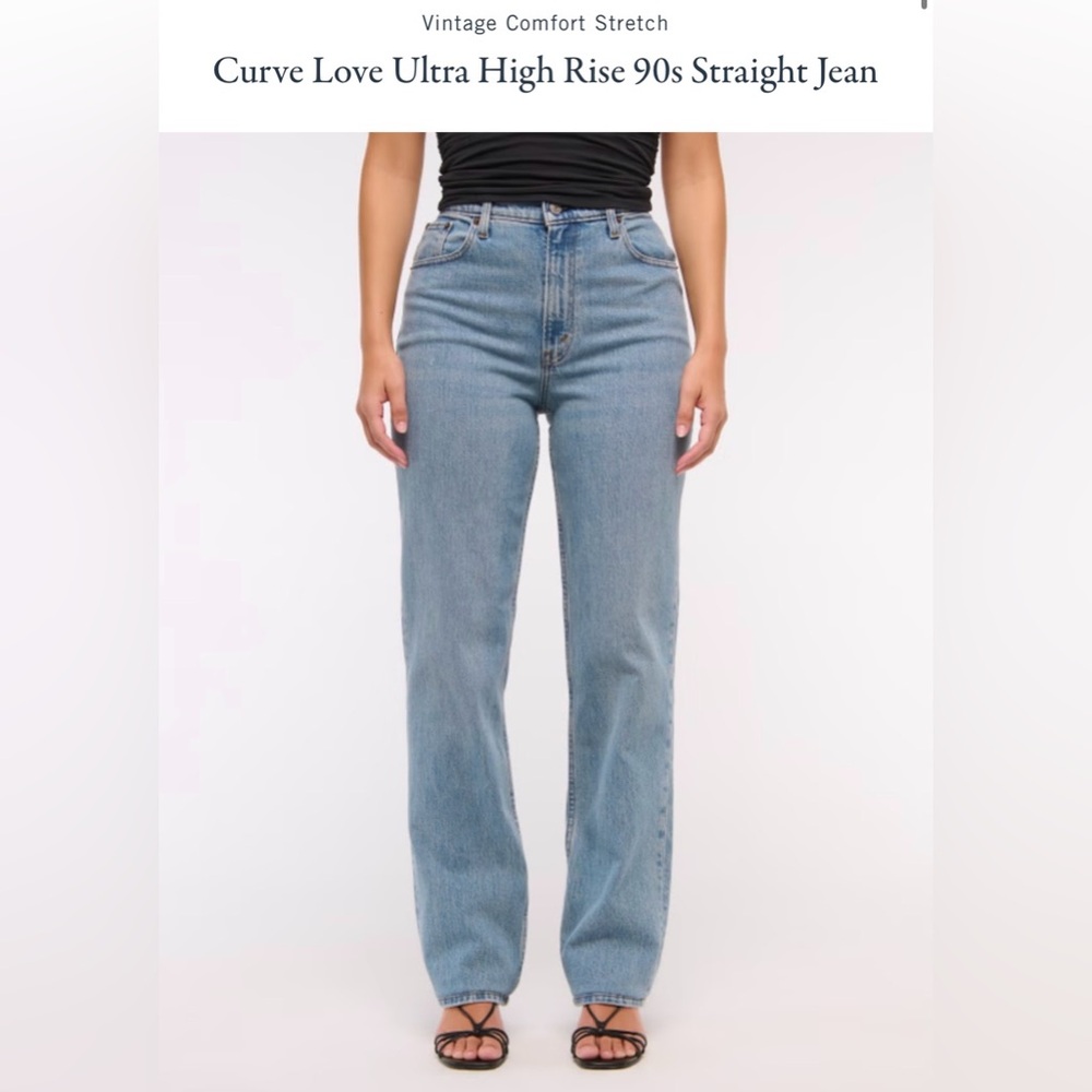 Abercrombie Curve Love 90’s Straight High Rise Jean